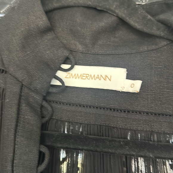 Black Zimmerman Espionage Plisse Dress - Picture 2 of 6